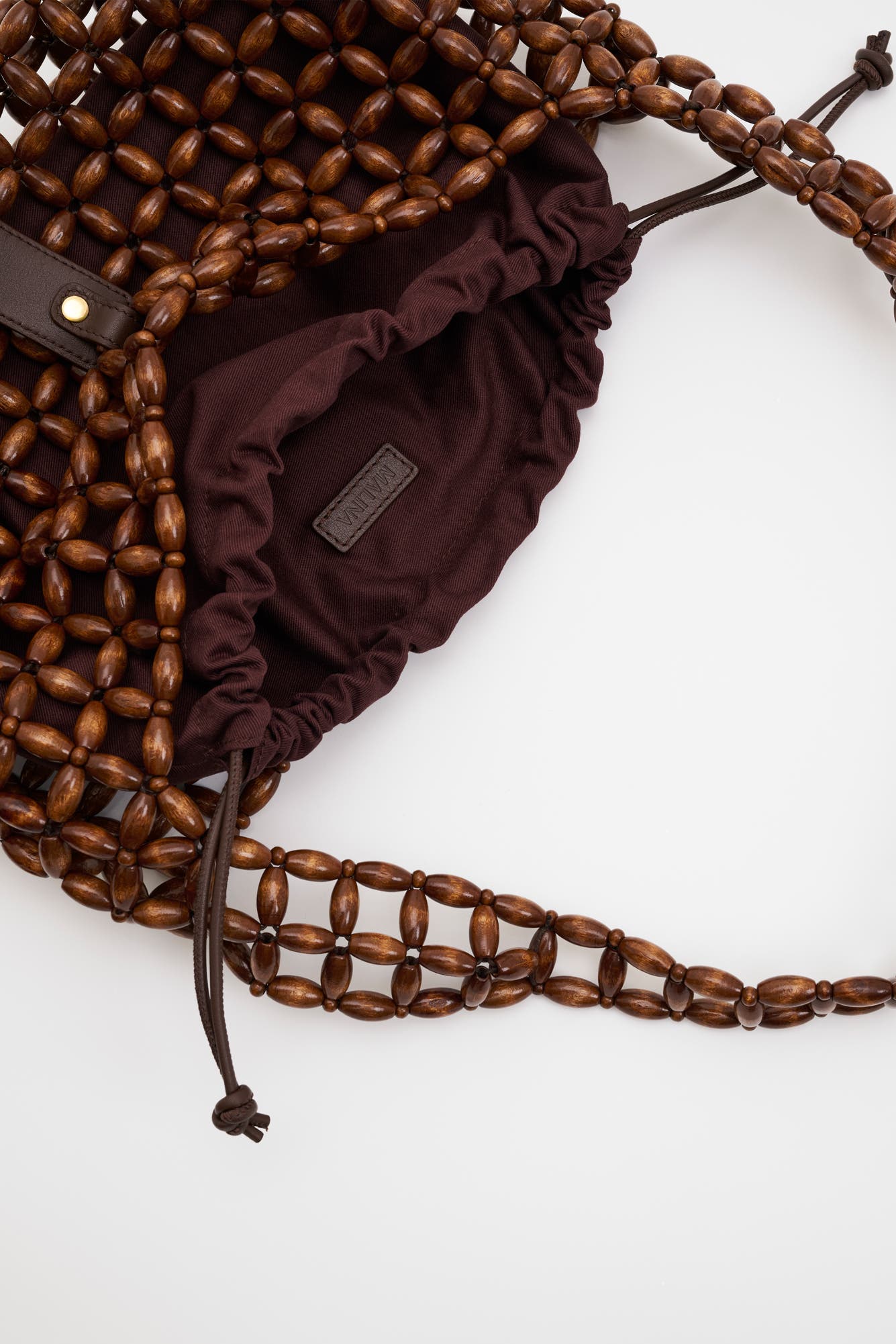 Elvina Wood Pearl Bag, Alternate, color, Espresso