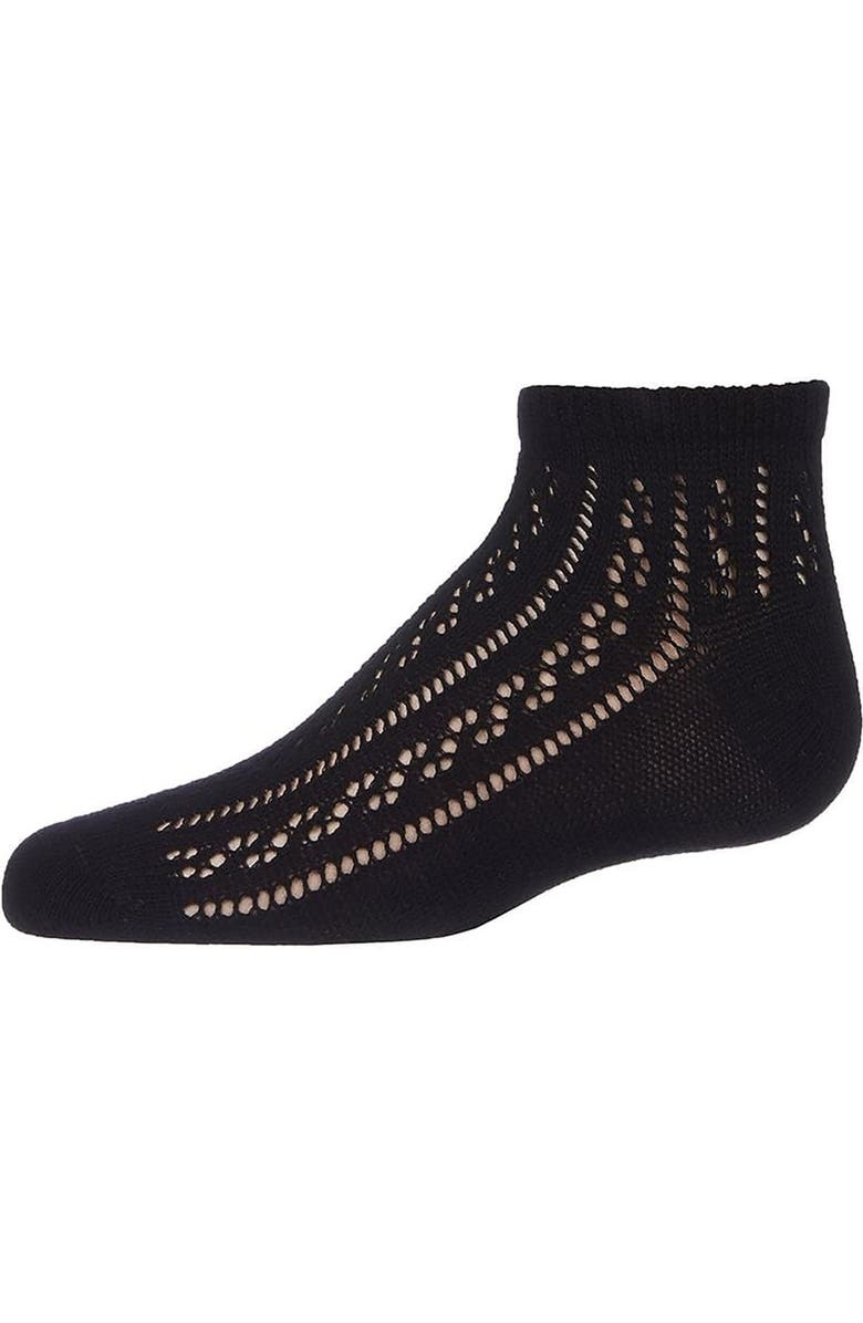 MeMoi Pelerine Anklet Socks, Main, color, Black