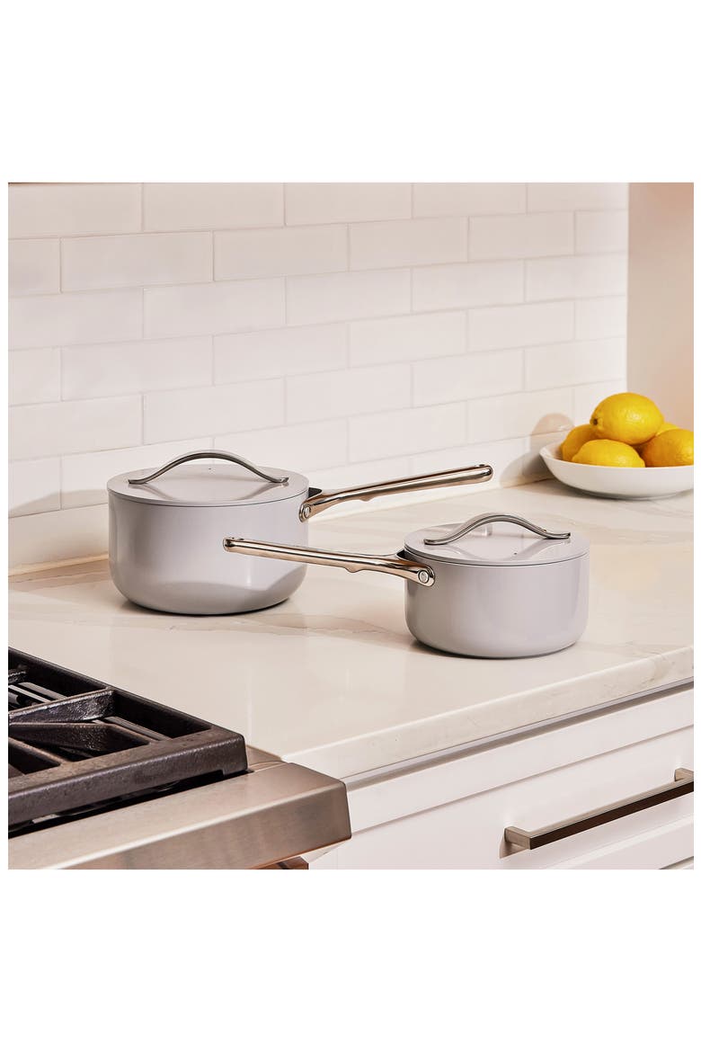 Nonstick Ceramic 1.75-Quart Sauce Pan with Lid, Alternate, color, PERRACOTTA