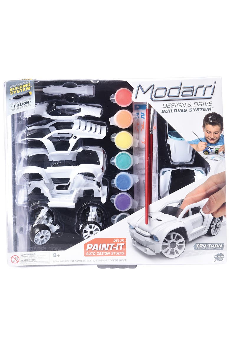 Deluxe Paint It Auto Design Studio Design & Build Toy Car, Main, color, Multicolored