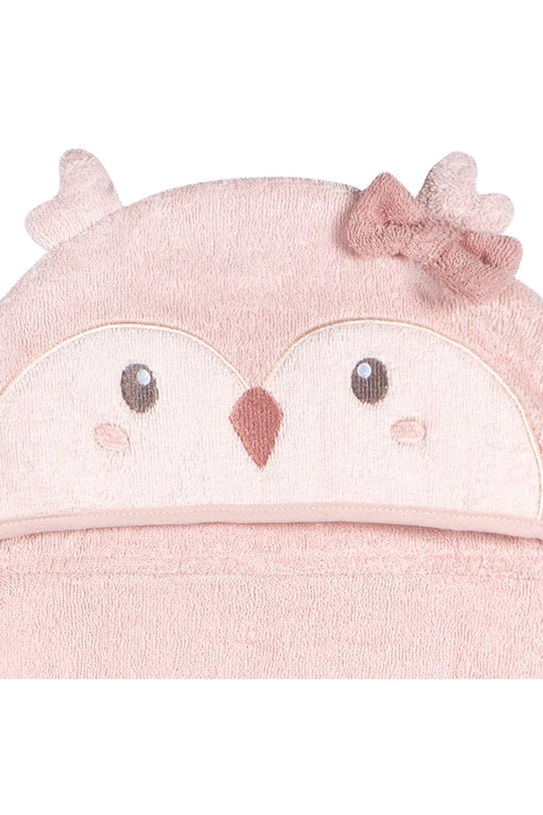 Tan Deer Character Hooded Towel, Alternate, color, Owl