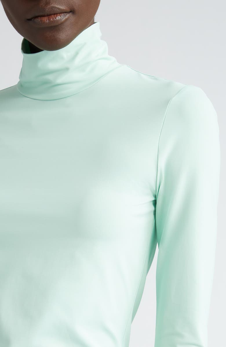 St. John Collection Nuda Jersey Turtleneck Top, Alternate, color, 
