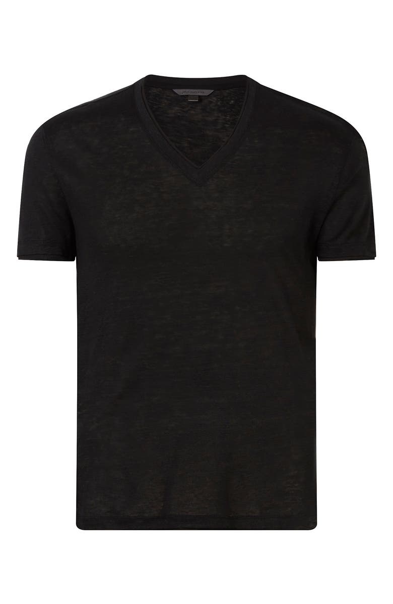 John Varvatos Linen Slim Fit V-Neck T-Shirt, Alternate, color,