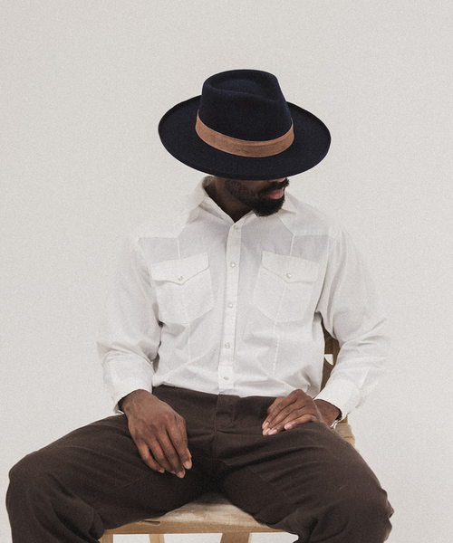 Two Roads Hat Co. Echo Park Fedora Hat In Navy Blue