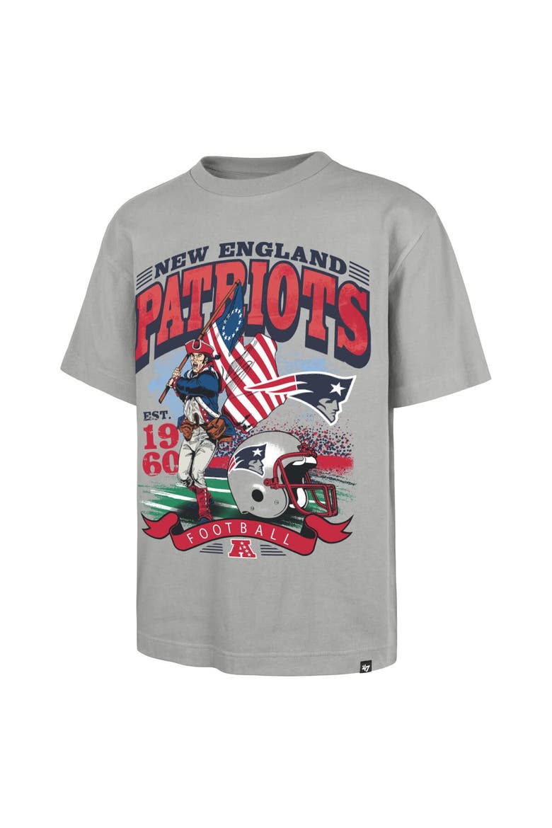 Men's '47  Gray New England Patriots Regional Foundation T-Shirt, Alternate, color, Gray