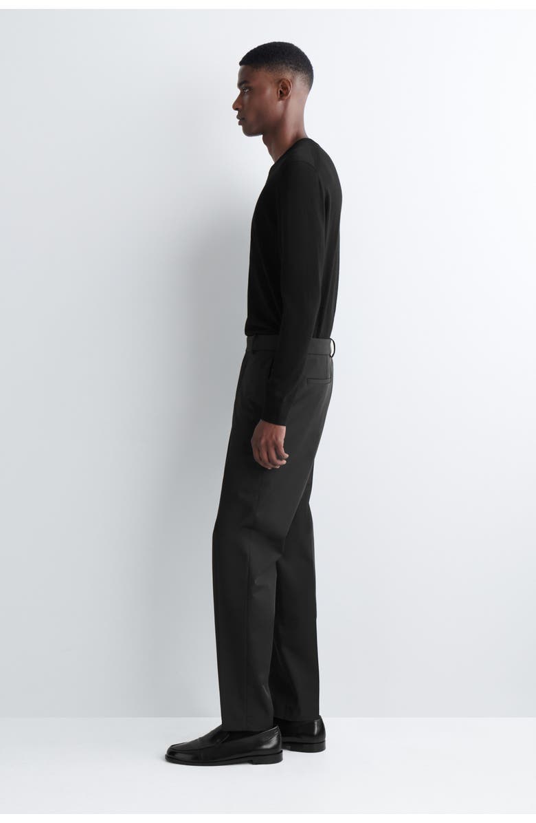 COS Tech-Twill Slim-Fit Straight-Leg Pants, Alternate, color, Black