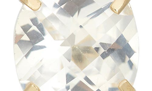 Fzn 10k Gold Solitaire Garnet Stud Earrings