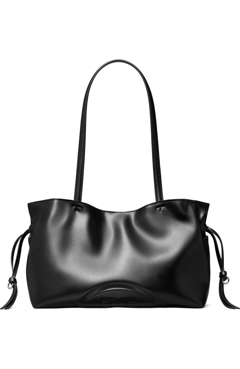 Tory Burch Small Ella natuura<sup>™</sup> Drawstring Tote, Main, color, Black