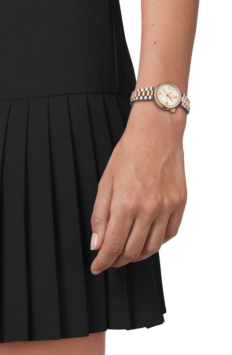 Tissot Desire Bracelet Watch, 28mm, Alternate, color, White/Two Tone