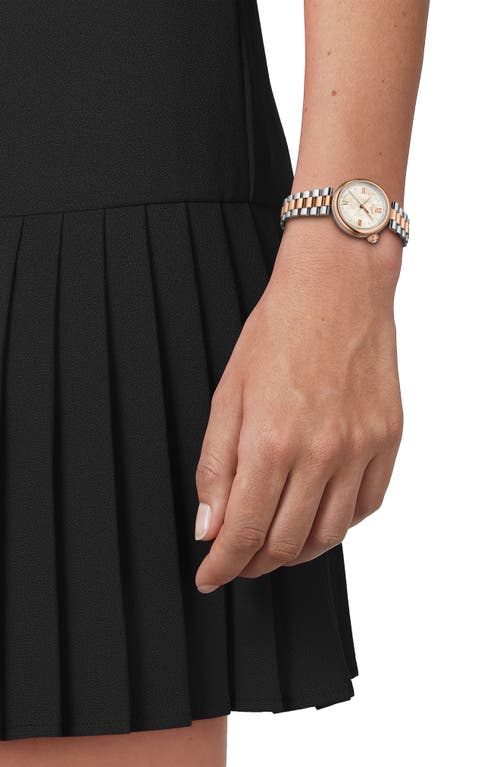 Tissot Women's Swiss Desir Two-tone Stainless Steel Bracelet Watch 28mm In White/two Tone