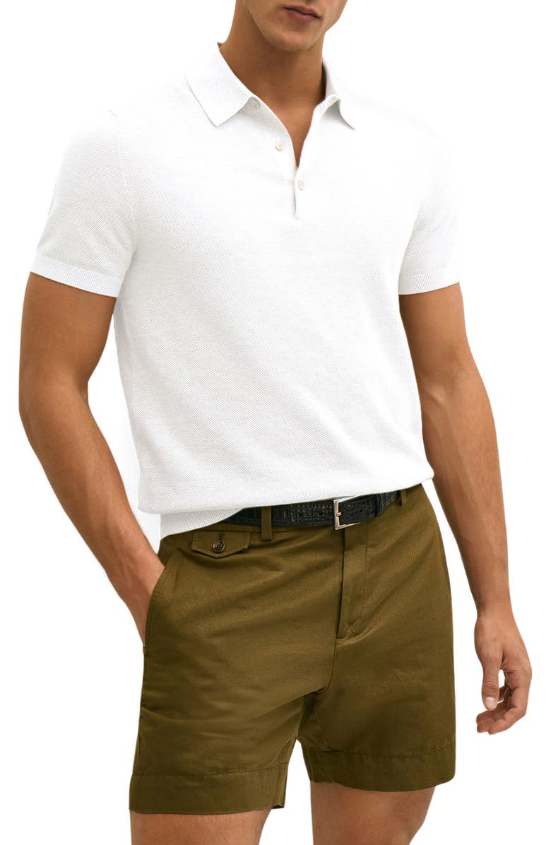 Brooks Brothers Cotton Piqué Polo, Main, color, White