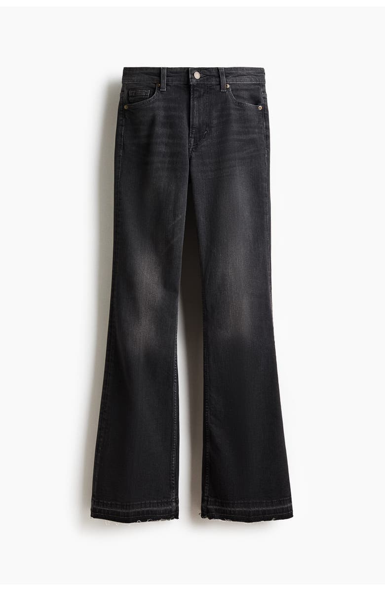 H&M Flared High Jeans, Main, color, Dark Gray
