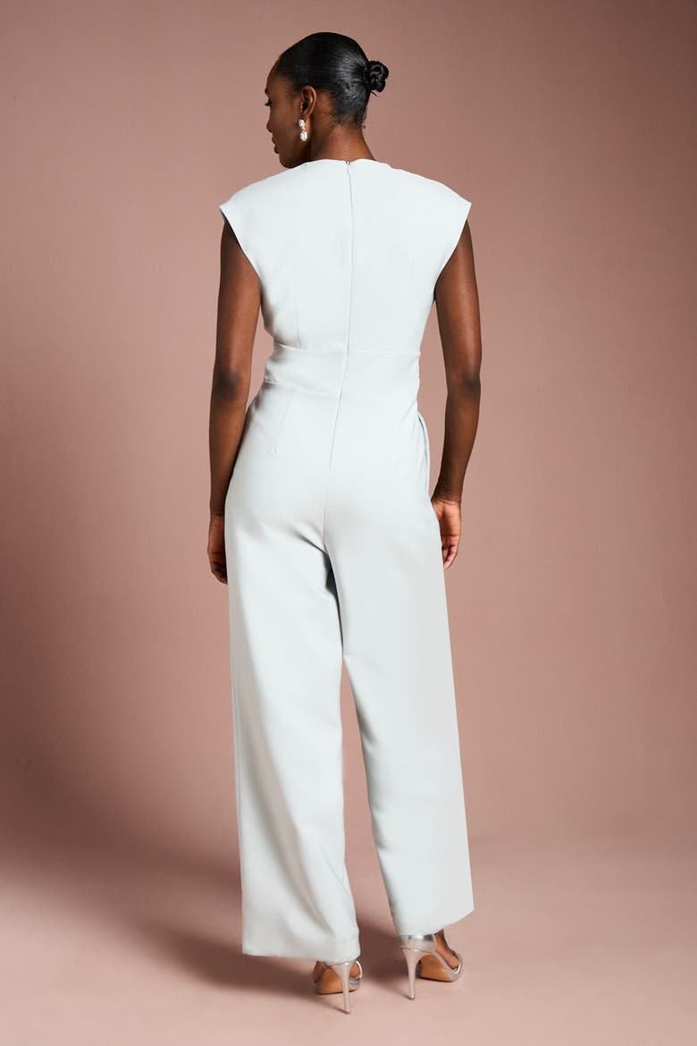 Belted Wide-Leg Jumpsuit, Alternate, color, Sage