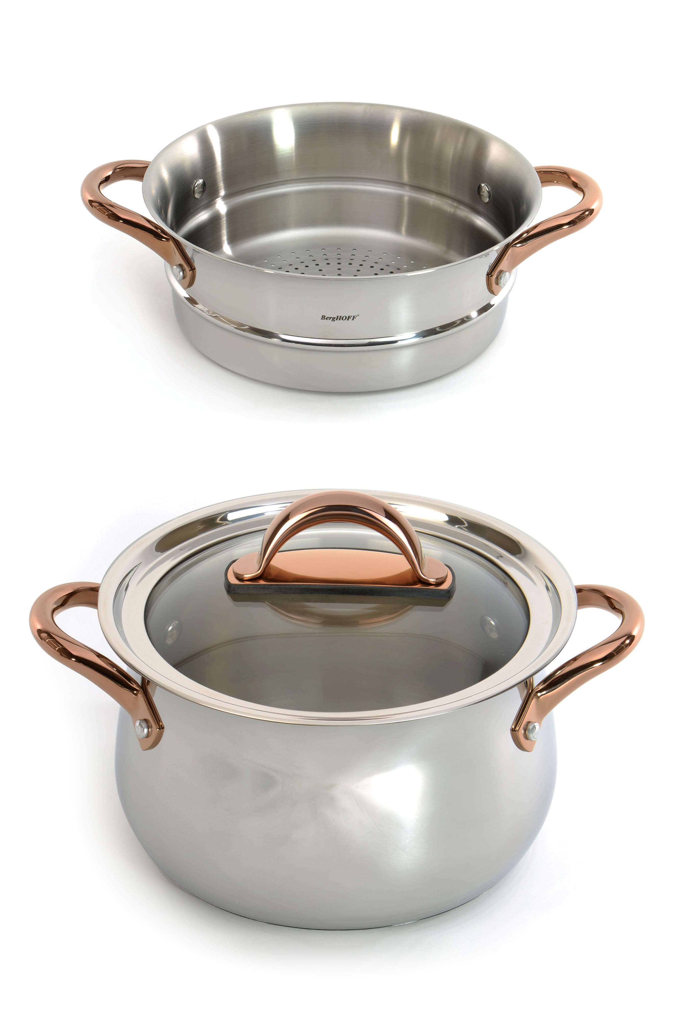 BergHOFF Ouro Gold 3-Piece Steamer Set