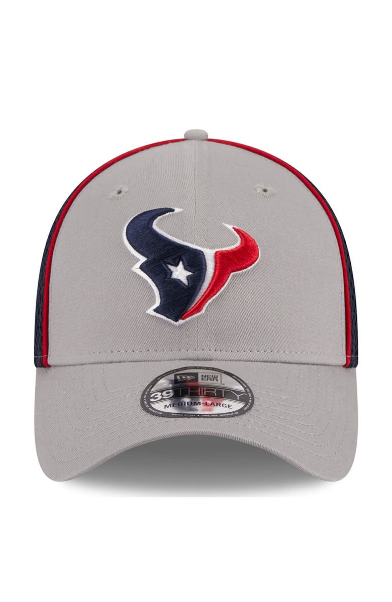 New Era Men's New Era Gray Houston Texans Pipe 39THIRTY Flex Hat, Alternate, color,