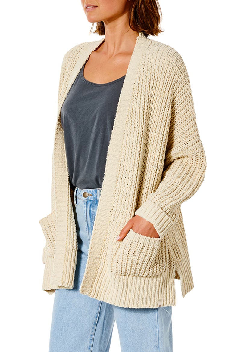 Safari Sun Open Front Cardigan, Alternate, color, SAND