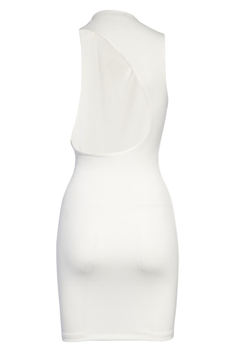 Cutout Back Sleeveless Minidress, Alternate, color, WHITE