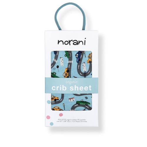 Norani Organic Fitted Crib Sheet In Cars