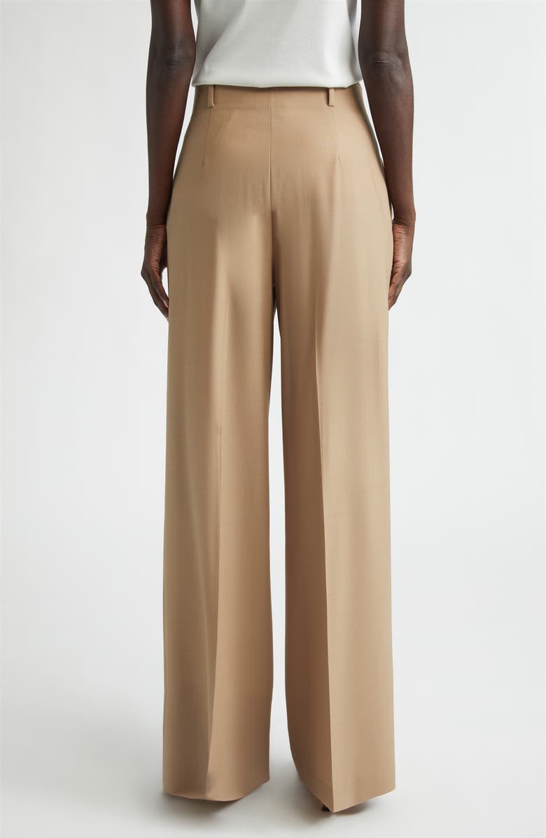 Lafayette 148 New York Thames Tropical Wool Blend Wide Leg Pants, Alternate, color, Brownstone