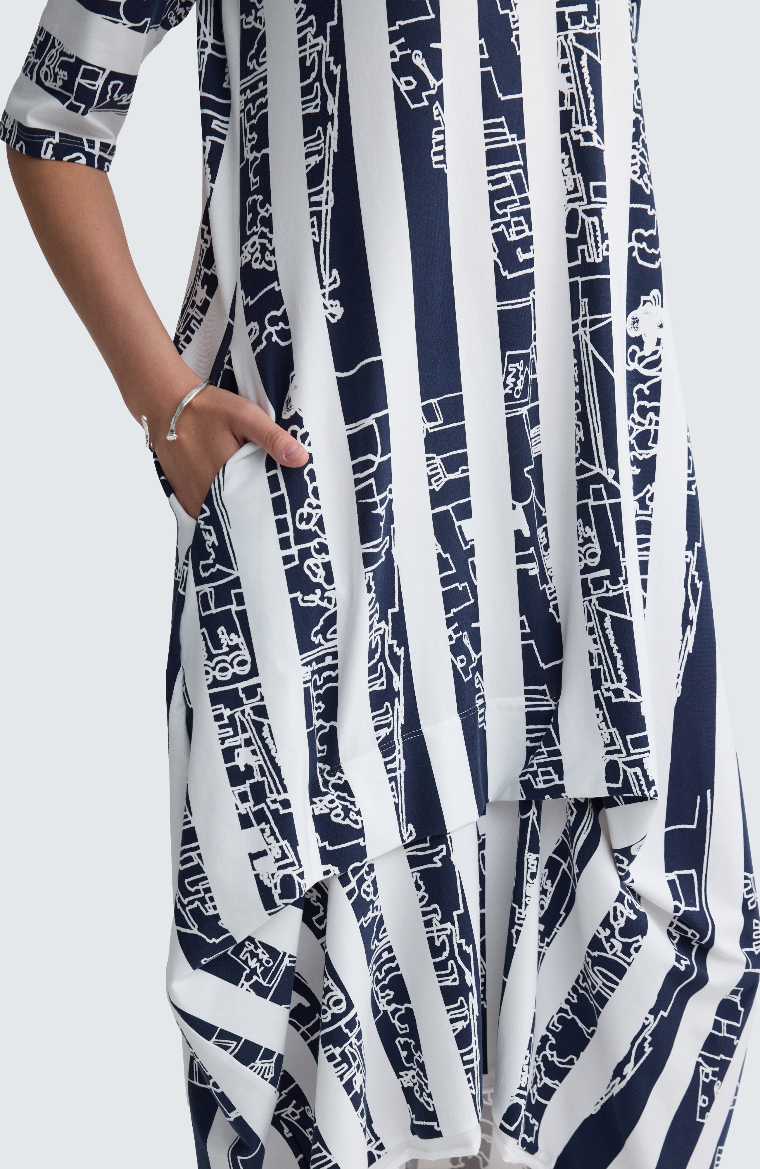 Amethyst Striped Jersey Dress - image 4