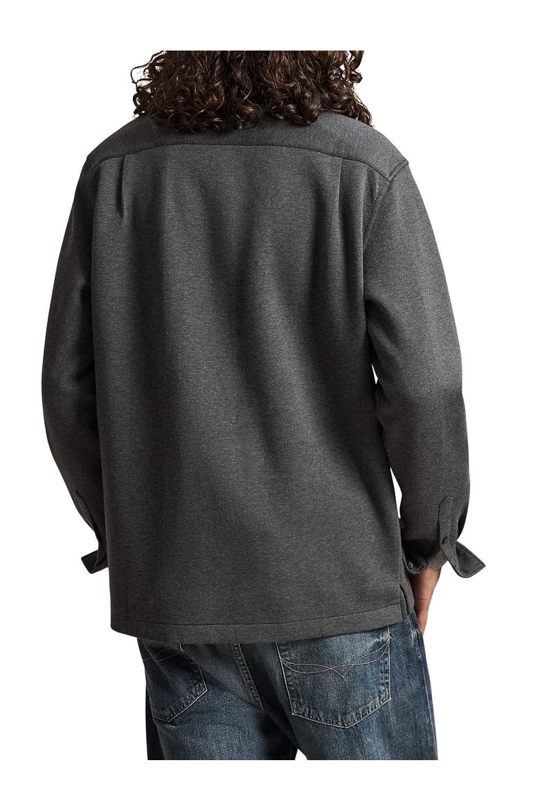 Big & Tall Double-Knit Teton Shacket, Alternate, color, WINDSOR HEATHER
