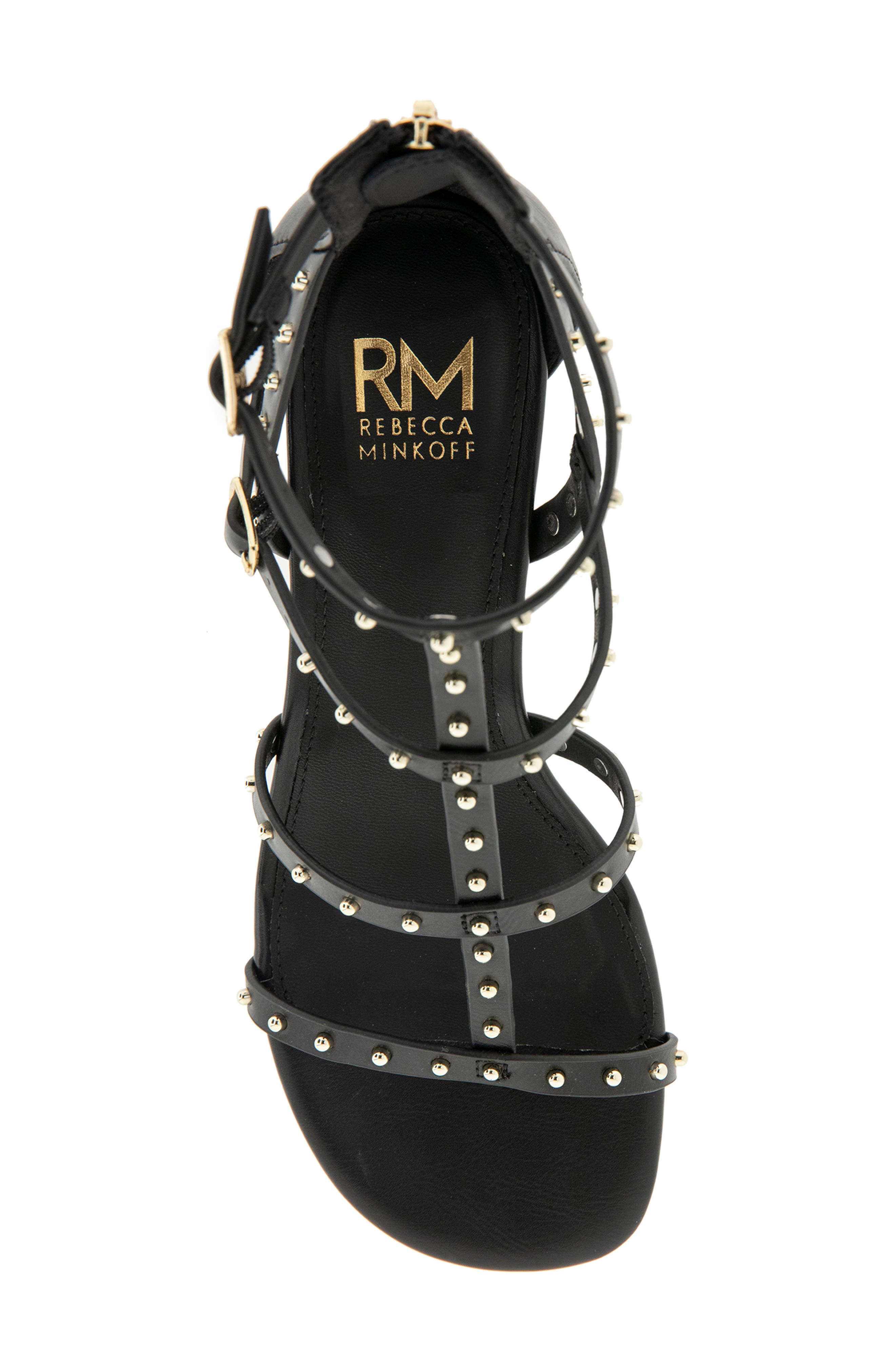 Rebecca Minkoff Avani Cage Sandal, Alternate, color, Black