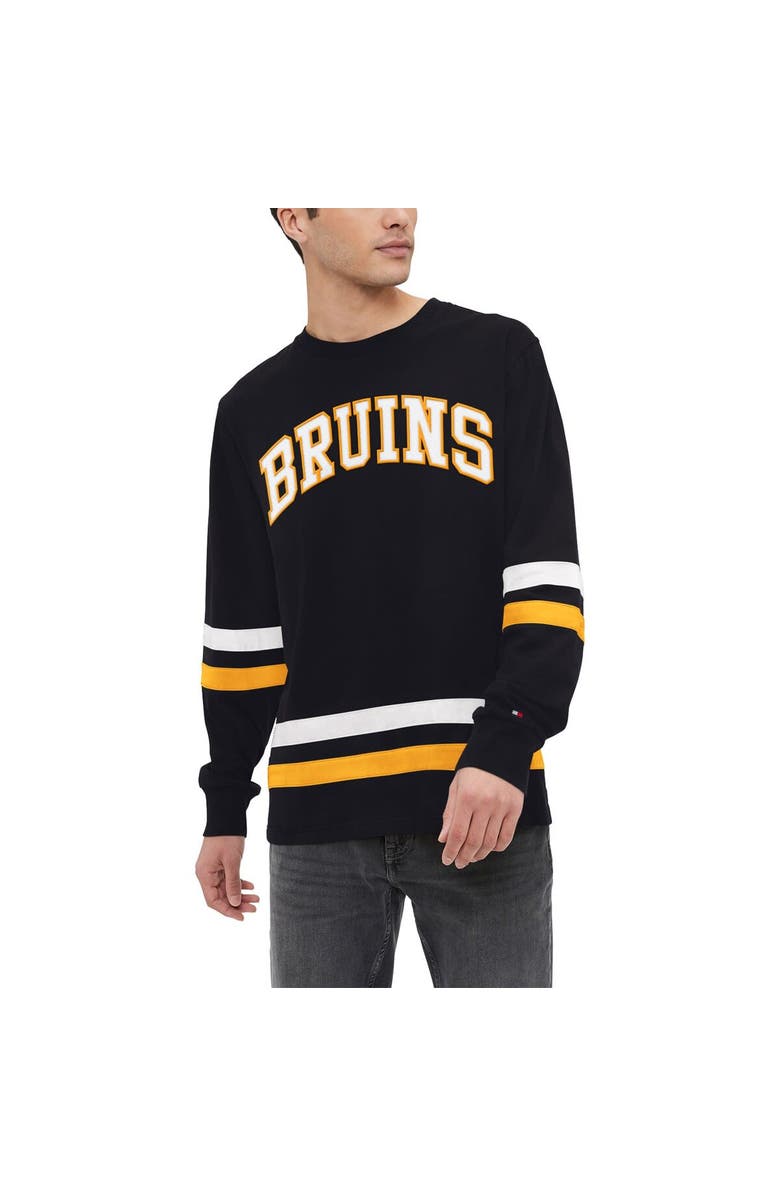 Tommy Hilfiger Men's Tommy Hilfiger Black Boston Bruins Nolan Long Sleeve T-Shirt, Main, color, Black