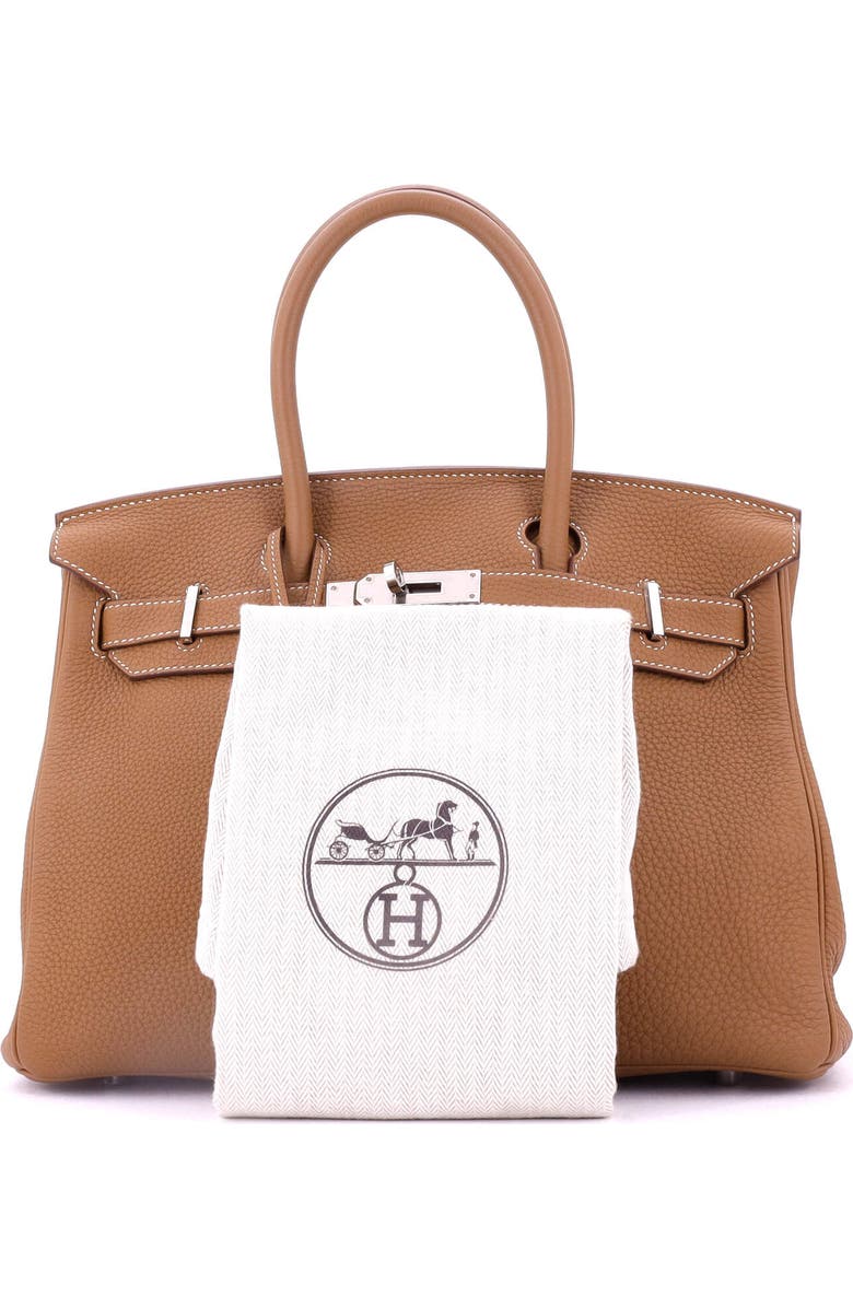 Pre-Owned Hermes Birkin Handbag Brown Togo with Palladium Hardware 30, Alternate, color,