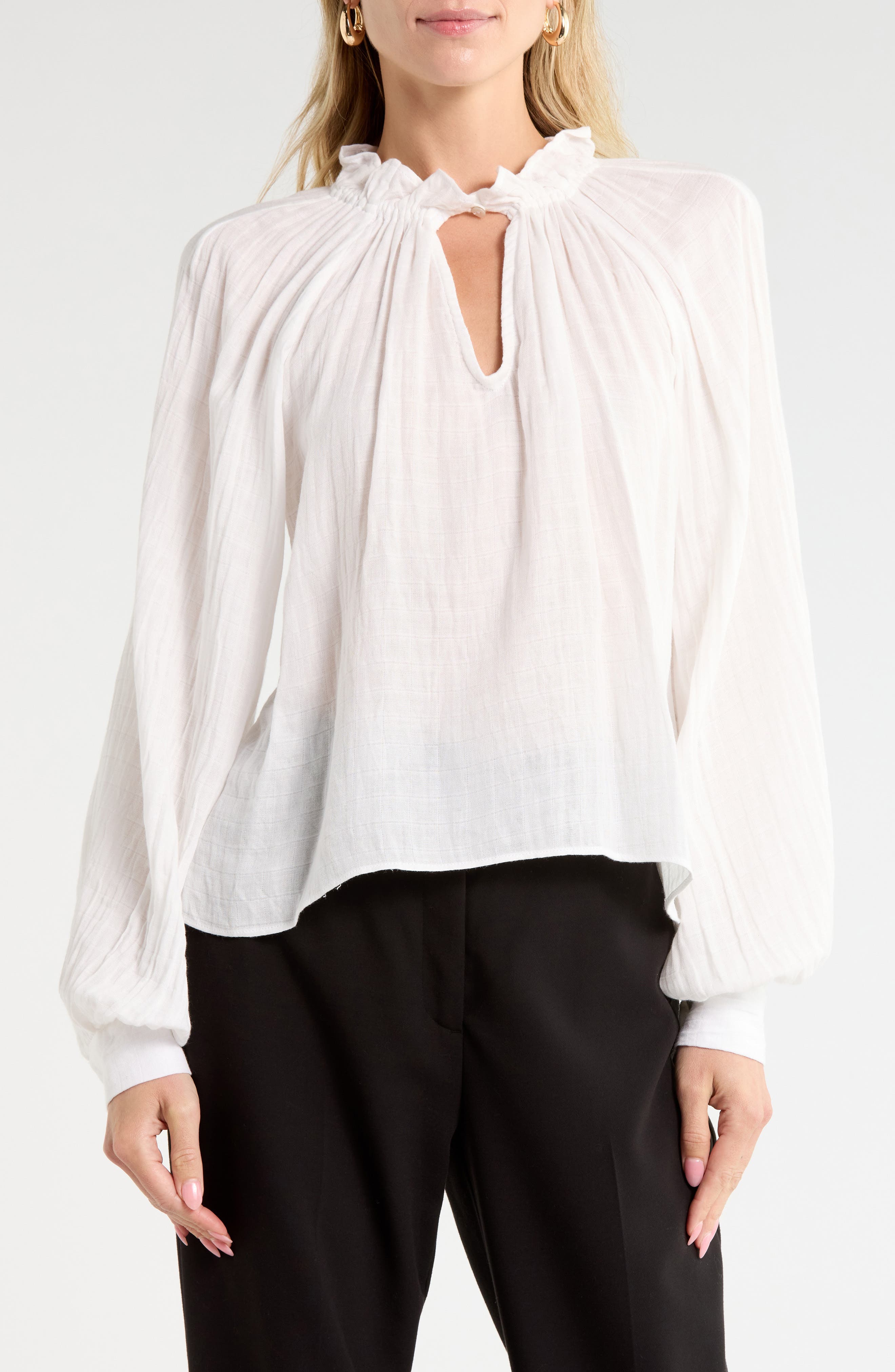 Dara Cotton Long Sleeve Top