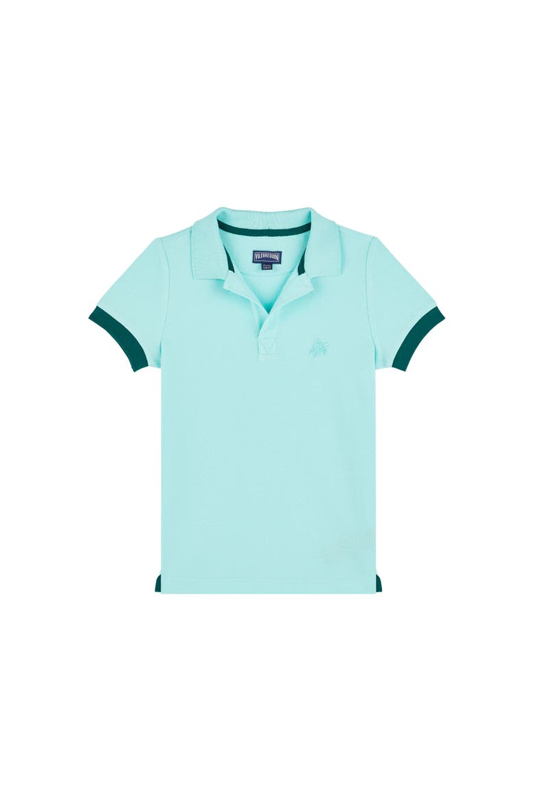 Kids' Cotton Solid Polo, Alternate, color, LAGON