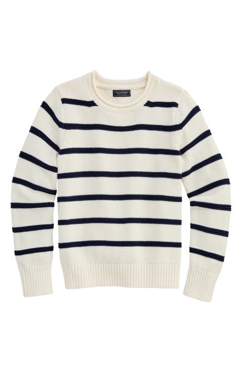 Kids' Striped Roll Neck Sweater