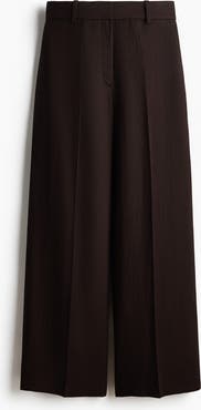 H&M Wide Linen-blend Trousers