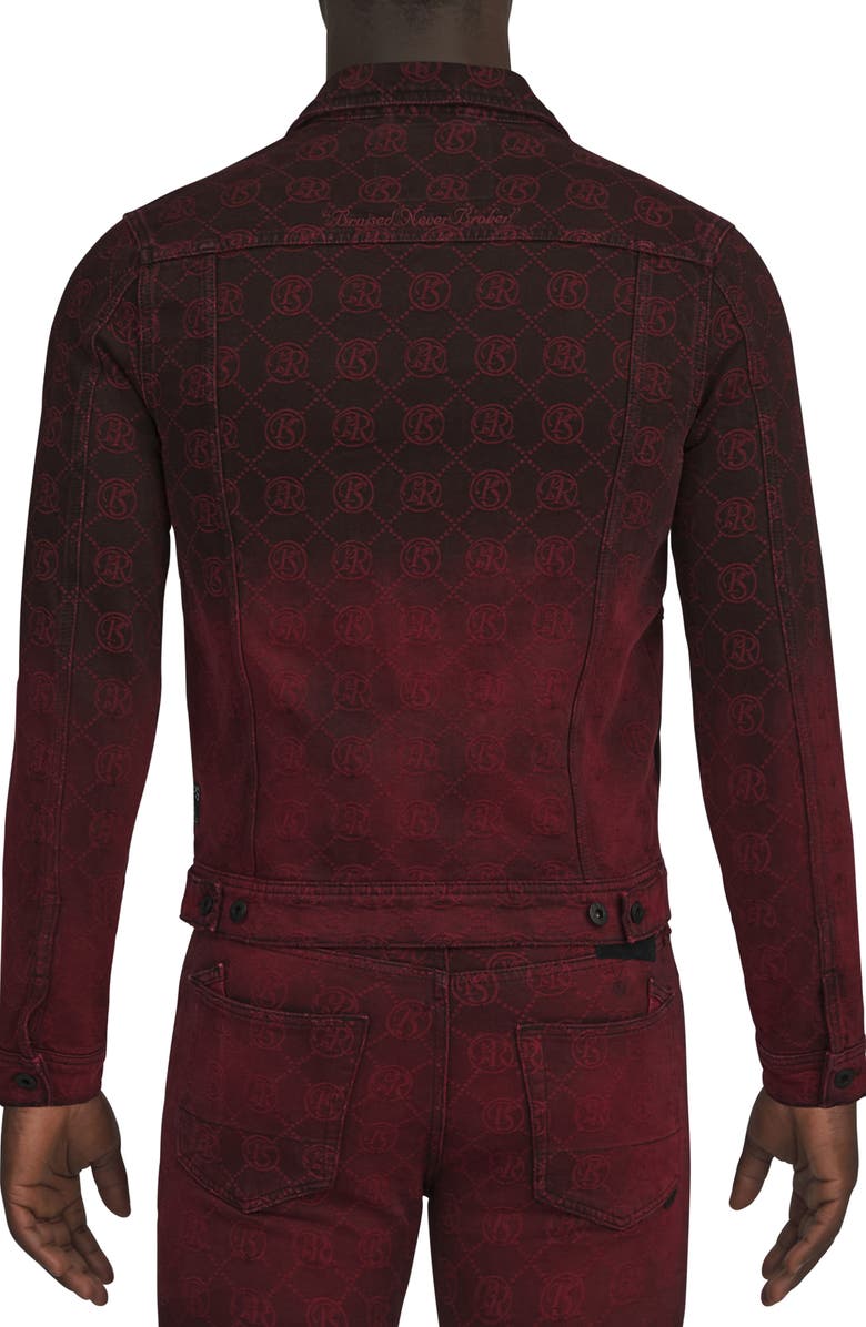 PRPS Purgatory Logo Denim Trucker Jacket, Alternate, color, 