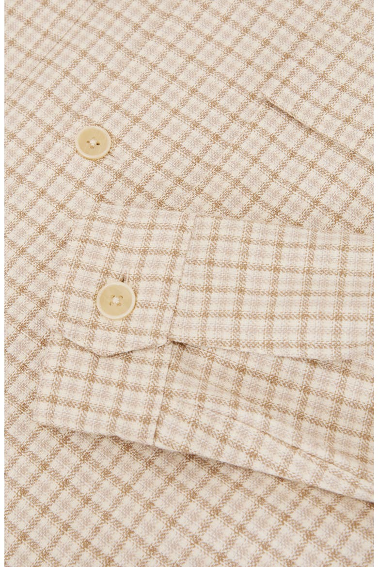 Sever Cotton & Linen Check Overshirt, Alternate, color, OATMEAL