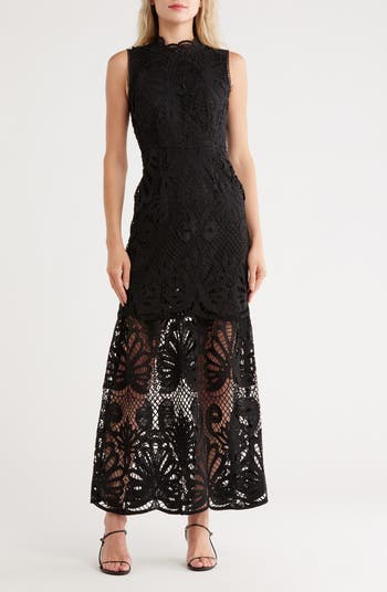 ワンピース Lace Trimmed Jersey Long Dress Parigi Lace Maxi Dress | Lilly Pulitzer