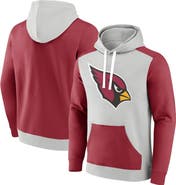 FANATICS Men's Fanatics Branded Silver/Cardinal Arizona Cardinals Big & Tall Team Fleece Pullover Hoodie