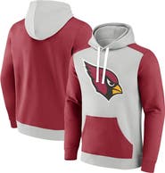 FANATICS Men's Fanatics Branded Silver/Cardinal Arizona Cardinals Big & Tall Team Fleece Pullover Hoodie