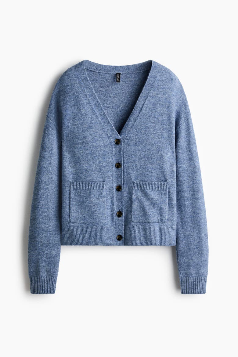 Loose-fit Cardigan, Alternate, color, Blue melange