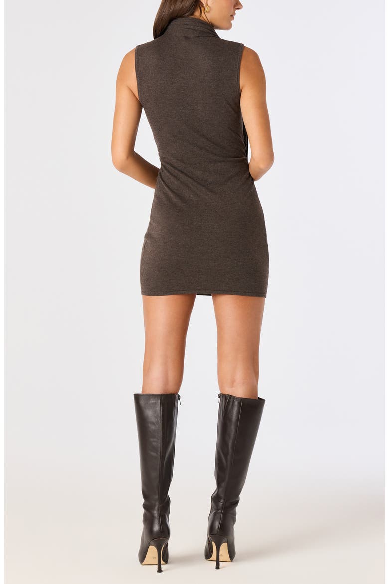 Annie Minidress with Scarf Detail, Alternate, color, TRUFFLE