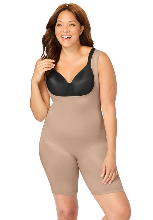 Secret Solutions Power Shaper Firm Control Wear-your-own-bra Body Shaper In Brown