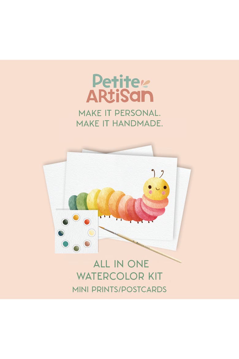 Garden Friends Watercolor Postcard Kit, Alternate, color, Multicolor
