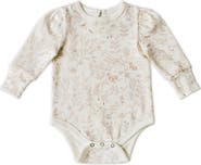 Pehr Secret Garden Puff Sleeve Organic Cotton Bodysuit
