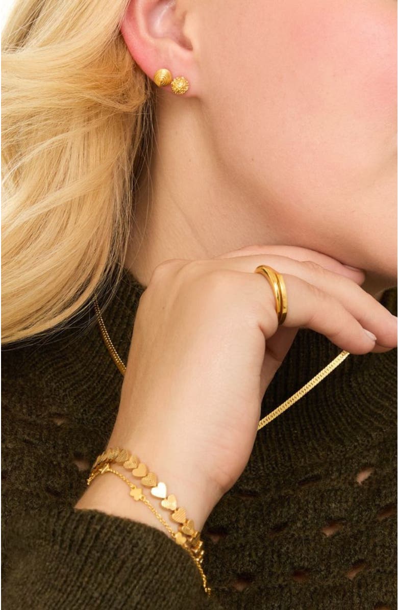 Gwen Beloti Xo gold Ball stud earring, Alternate, color, 