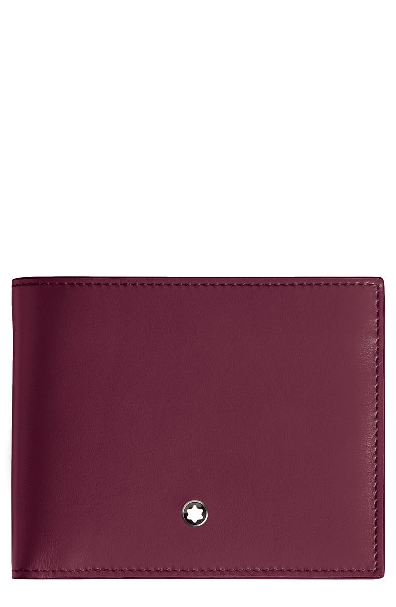 Montblanc Meisterstück Leather Bifold Wallet, Main, color, Dark Red