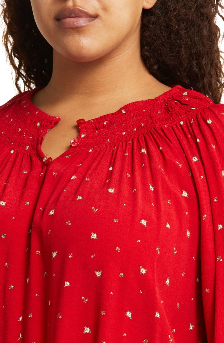 Treasure & Bond Smocked Detail Popover Top, Alternate, color, 