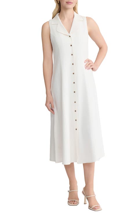 Jones New York Sleeveless Linen Blend Midi Dress (Regular & Petite)