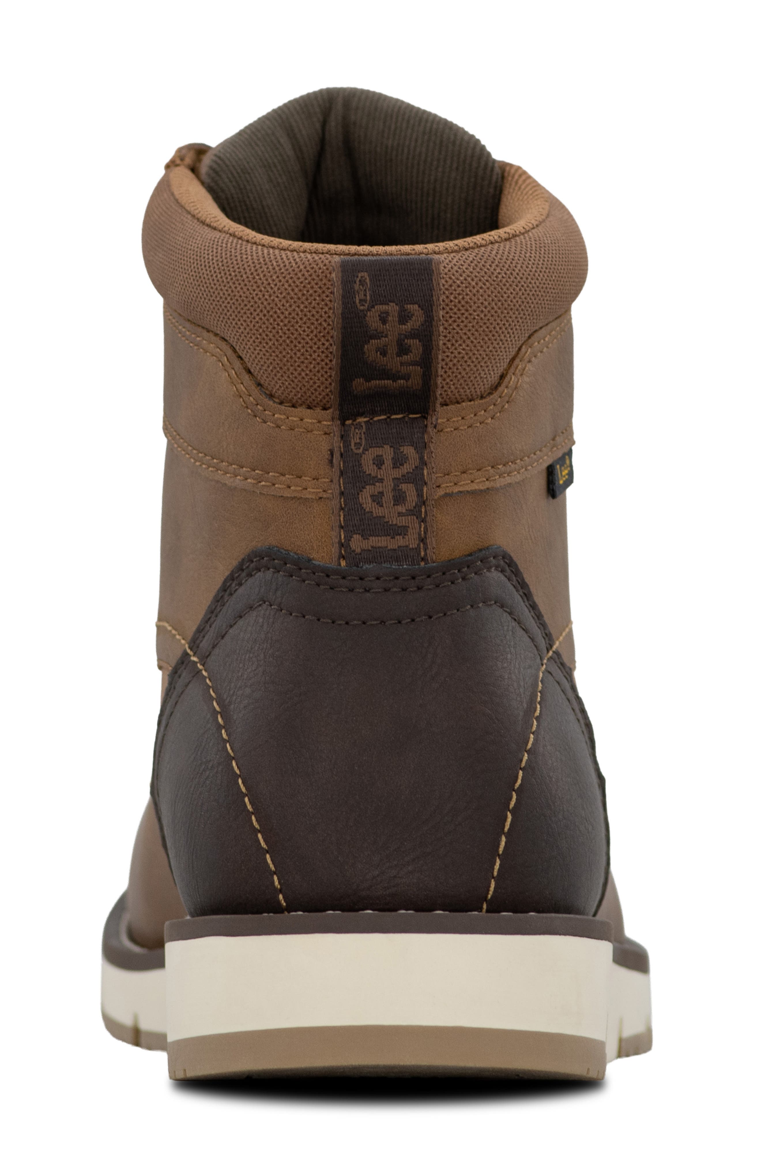 Treyton Faux Leather Boot, Alternate, color, BRITISH TAN/ BLACK COFFEE