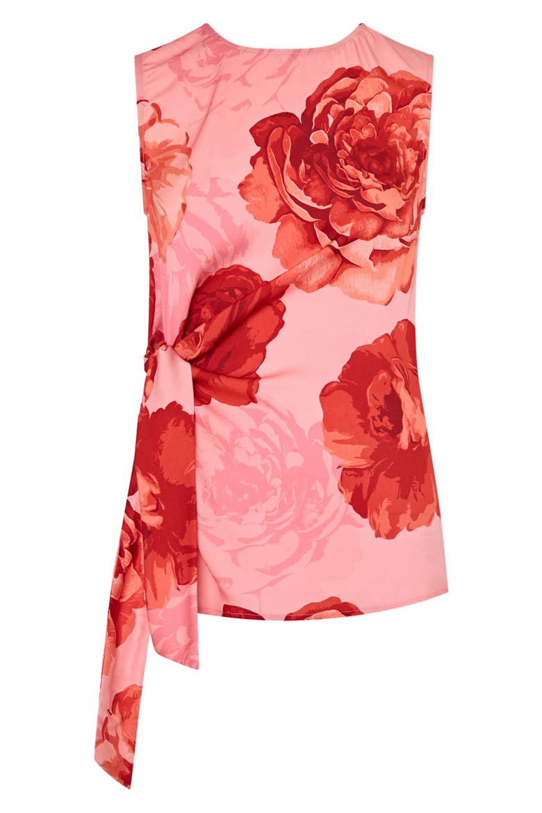 Serena Floral Print Drape Sleeveless Top, Alternate, color, PINK MULTI