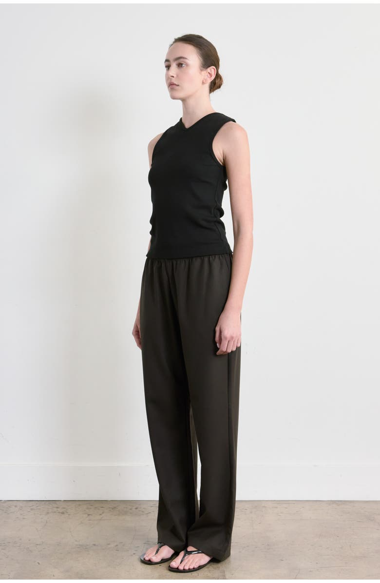 Almina Concept High V Neck Tank, Alternate, color, Black