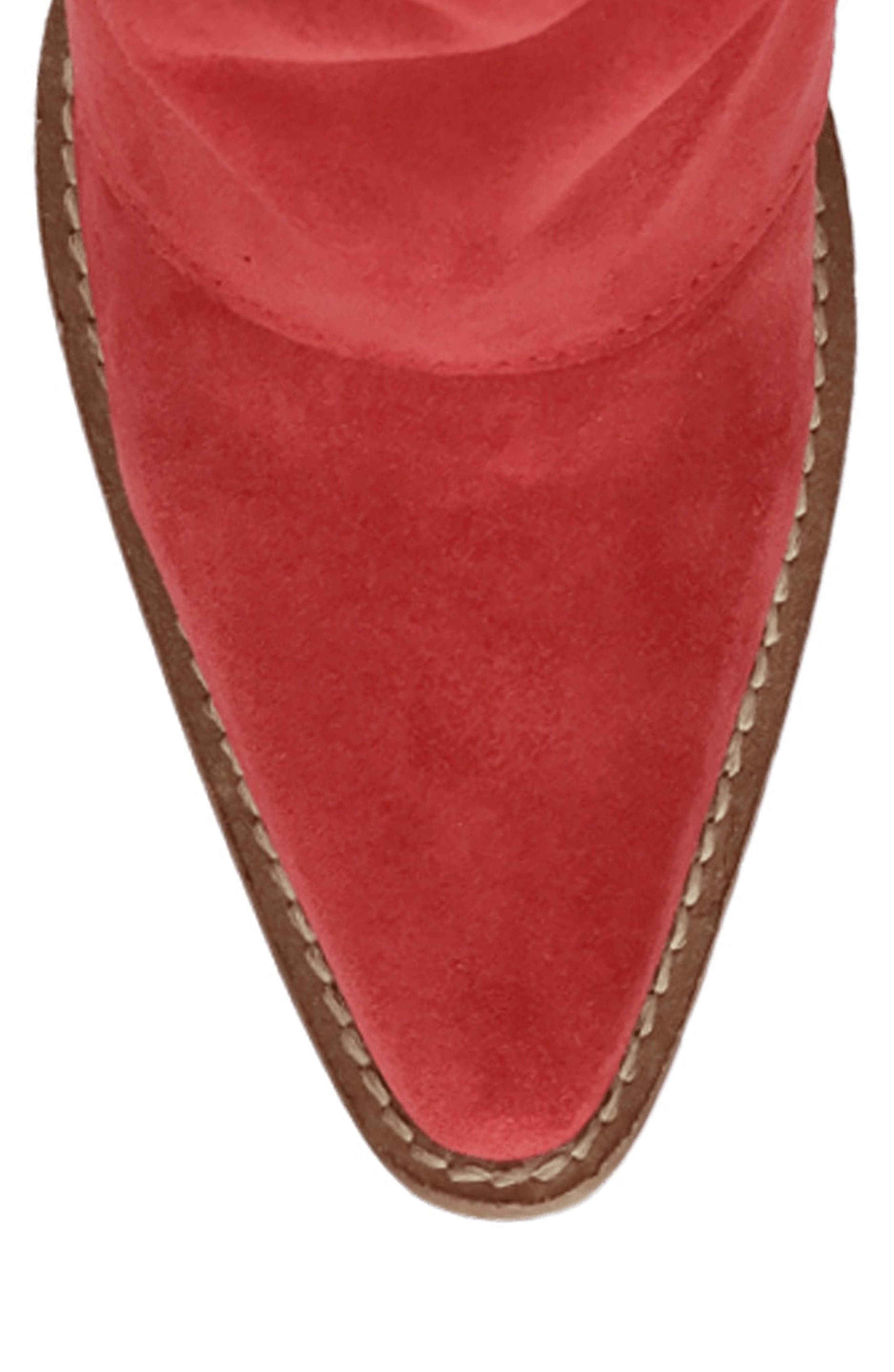 Buckle Bunny Knee High Western Boot, Alternate, color, RED